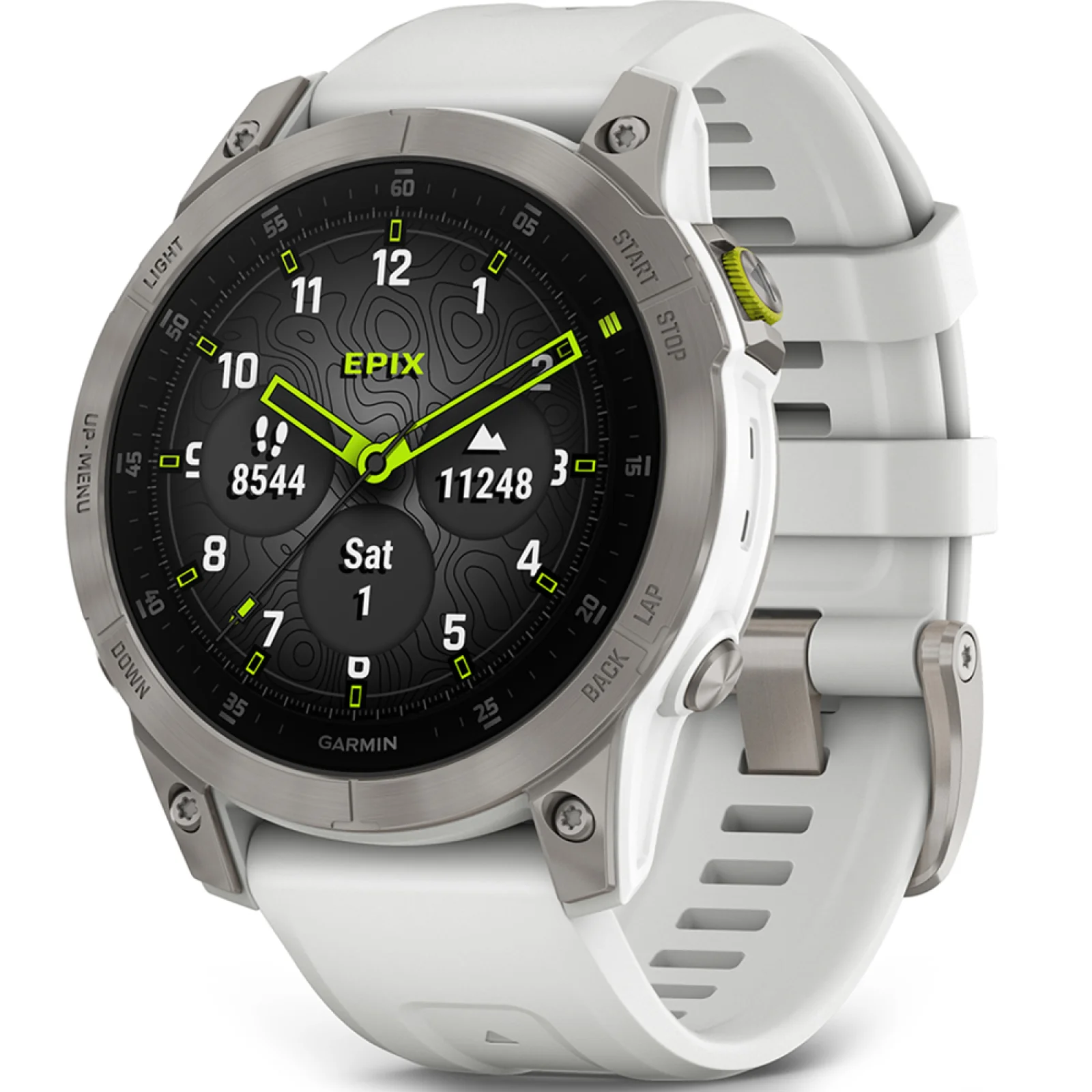 Смарт-часы GARMIN Epix (Gen 2) Sapphire White Titanium (010-02582-20/21)