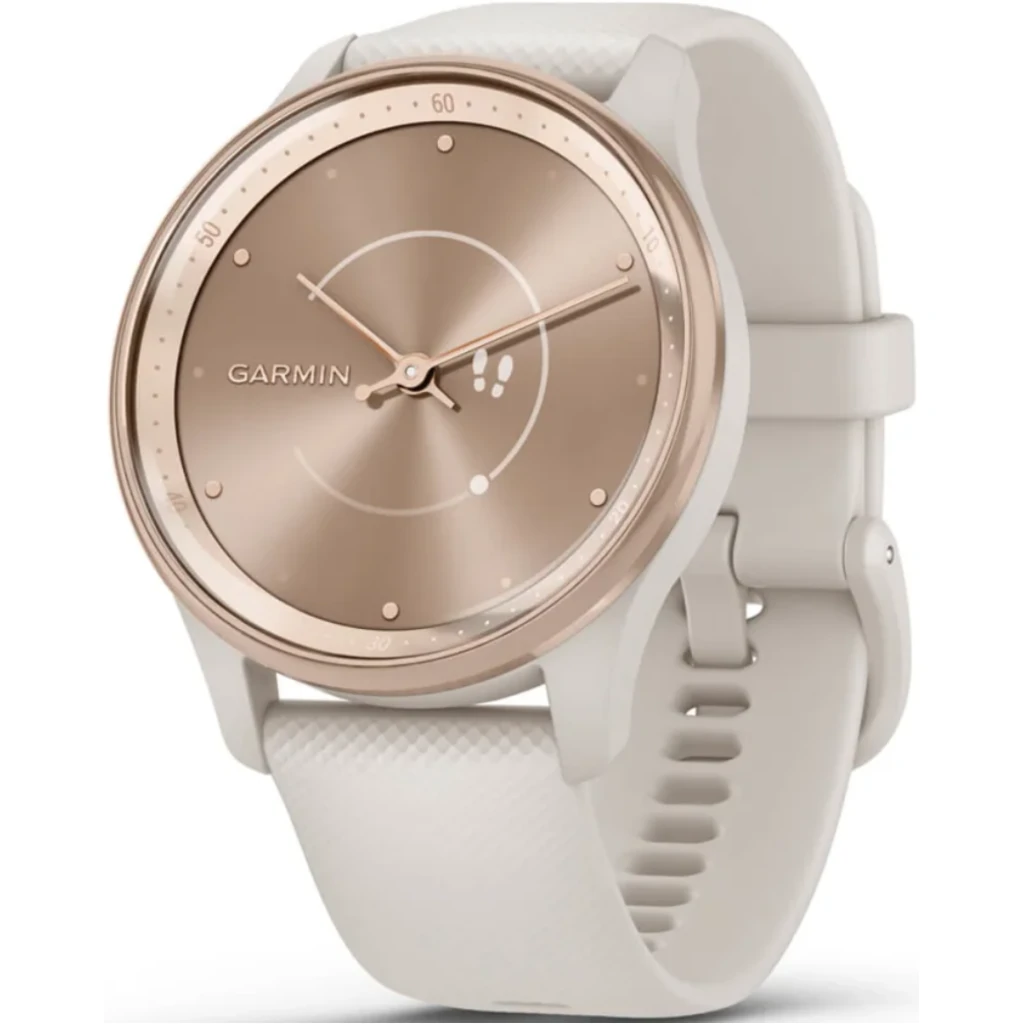 Смарт-часы GARMIN Vivomove Trend Peach Gold Stainless Steel Bezel with Ivory Case and Silicone Band (010-02665-01)