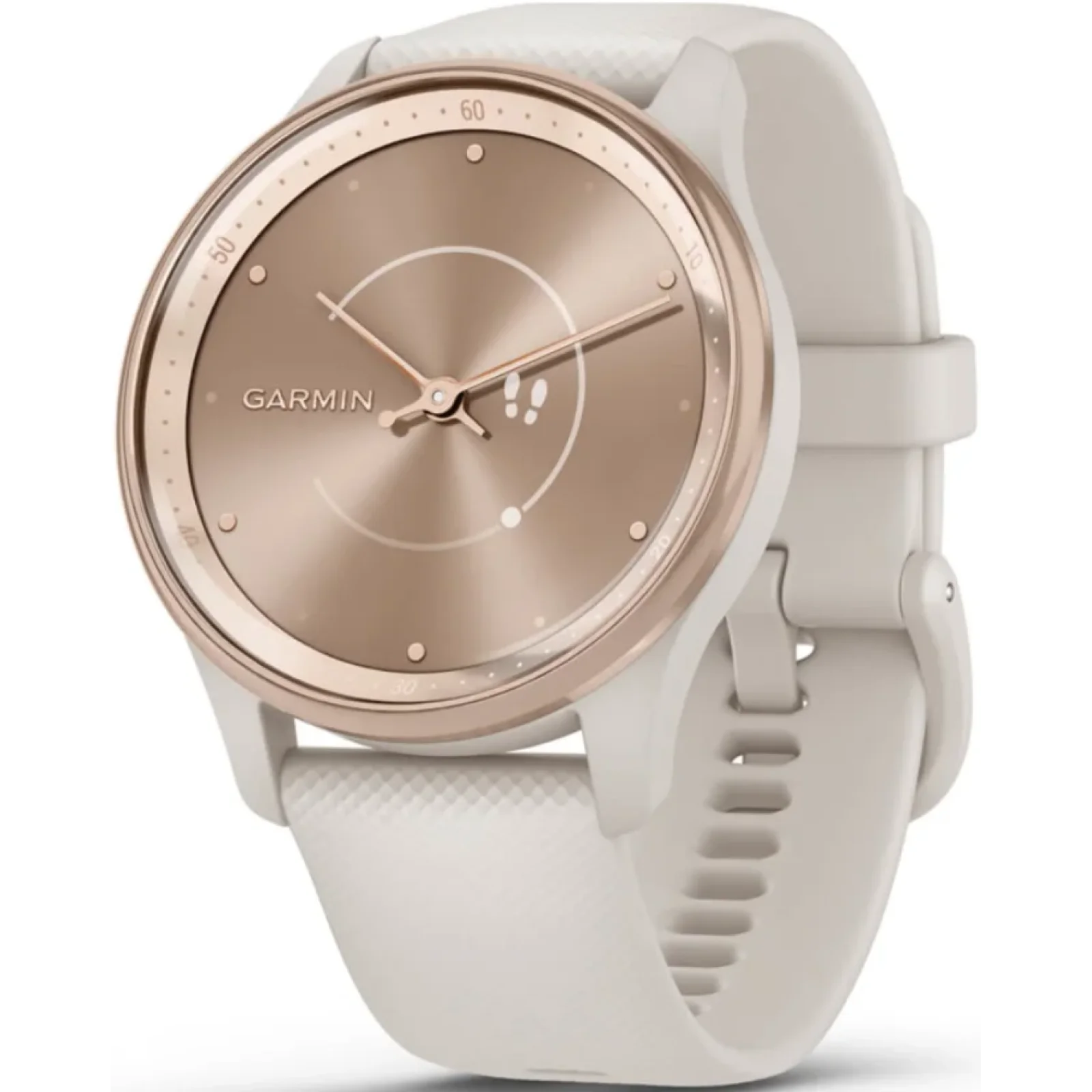 Смарт-годинник GARMIN Vivomove Trend Peach Gold Stainless Steel Bezel with Ivory Case and Silicone Band (010-02665-01) UA