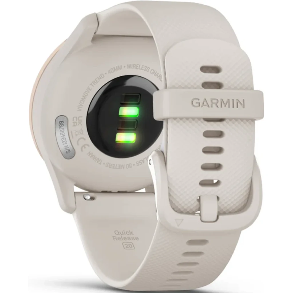 Смарт-часы GARMIN Vivomove Trend Peach Gold Stainless Steel Bezel with Ivory Case and Silicone Band (010-02665-01)