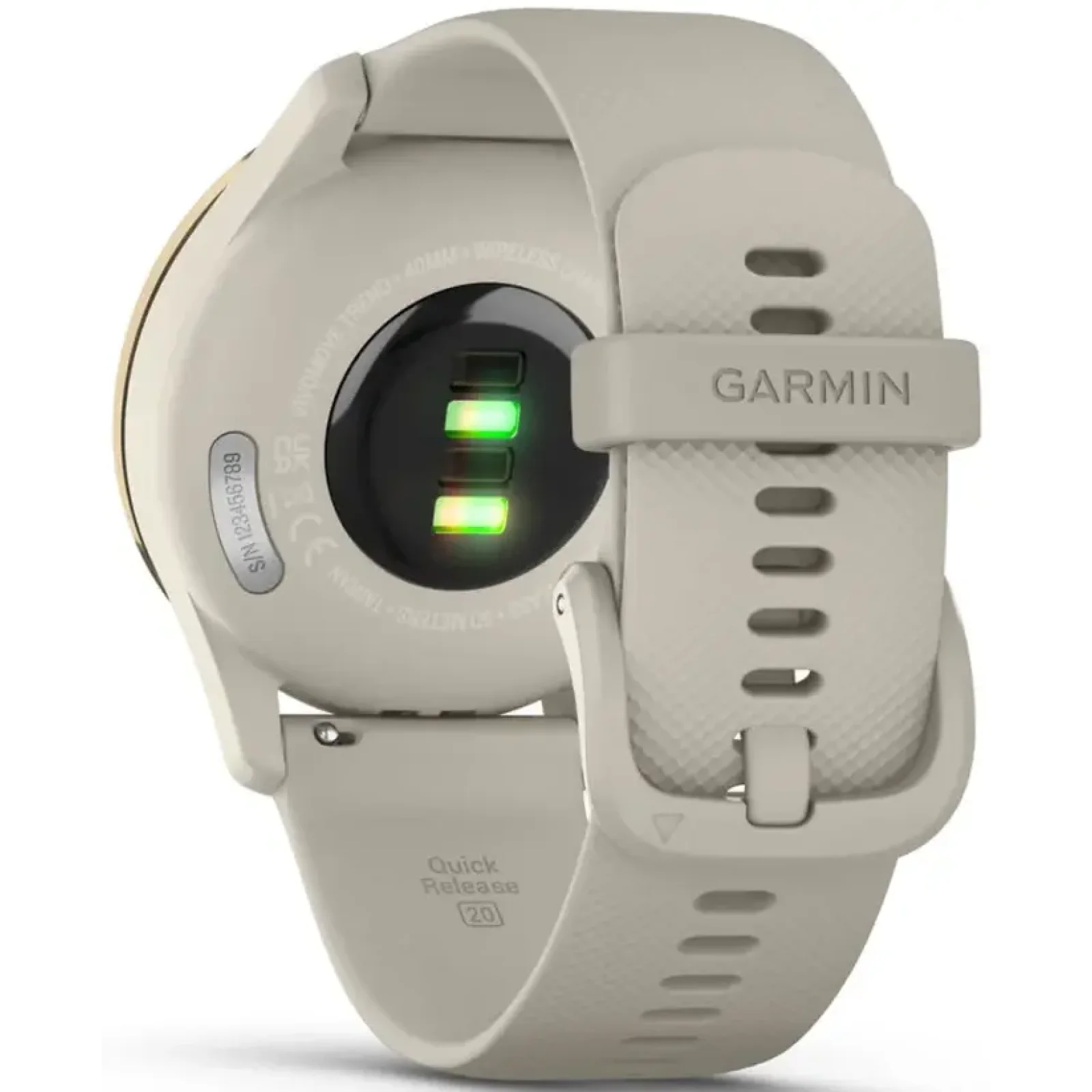 Смарт-годинник GARMIN Vivomove Trend Cream Gold Stainless Steel Bezel with French Grey Case and Silicone Band (010-02665-02)
