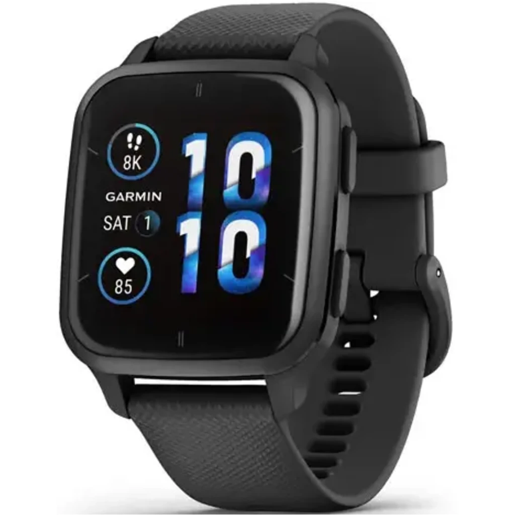 Смарт-годинник Garmin Venu Sq 2 Music Edition Slate Aluminium Bezel with Black Case and Silicone Band (010-02700-00/10/80)