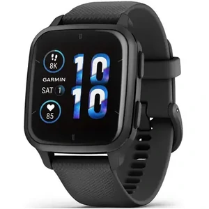 Смарт-годинник Garmin Venu Sq 2 Music Edition Slate Aluminium Bezel with Black Case and Silicone Band (010-02700-00/10/80)