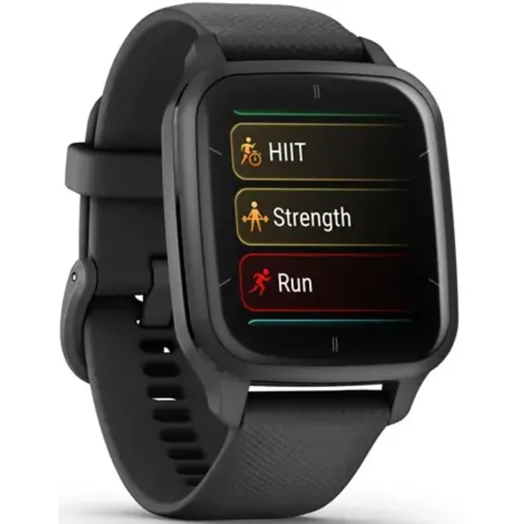 Смарт-годинник Garmin Venu Sq 2 Music Edition Slate Aluminium Bezel with Black Case and Silicone Band (010-02700-00/10/80)