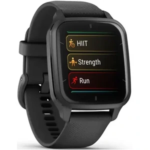 Смарт-годинник Garmin Venu Sq 2 Music Edition Slate Aluminium Bezel with Black Case and Silicone Band (010-02700-00/10/80)
