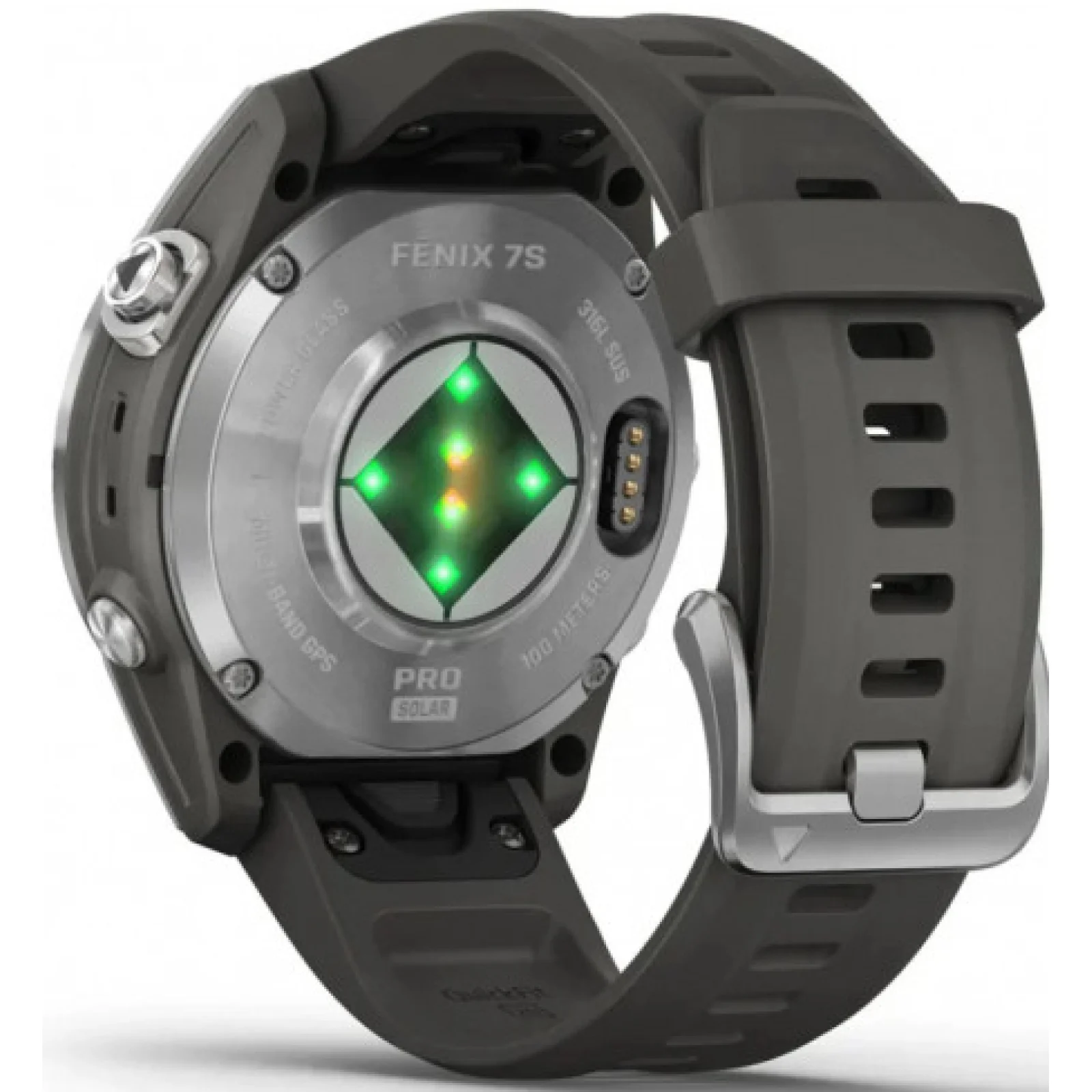 Смарт-часы GARMIN Fenix 7S Pro Solar Silver with Graphite Band (010-02776-00/01)