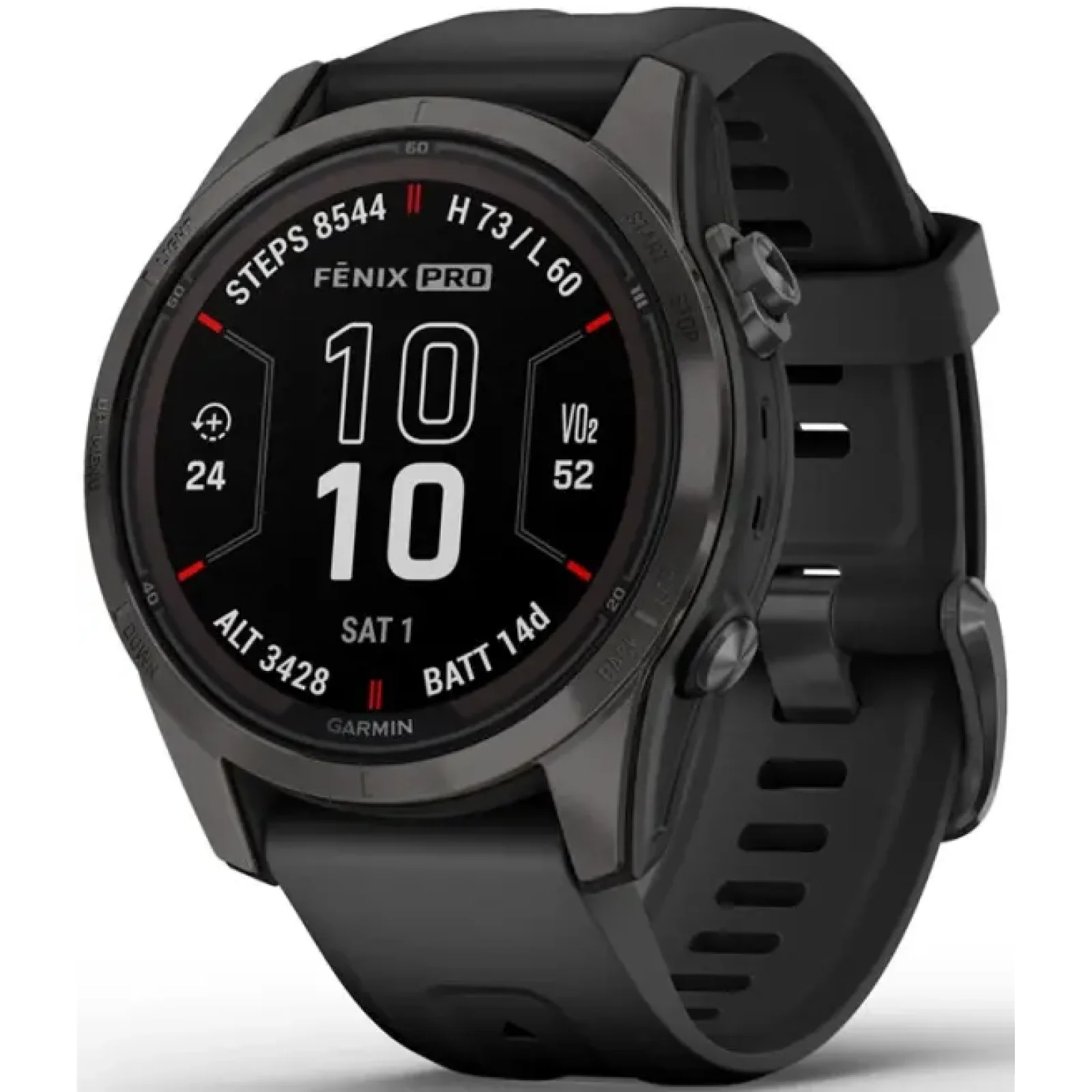 Смарт-годинник GARMIN Fenix 7S Pro Sapphire Solar Carbon Gray DLC Titanium with Black Band (010-02776-10/11/54)
