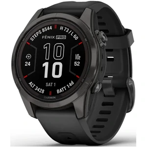 Смарт-часы Garmin Fenix 7S Pro Sapphire Solar Carbon Gray DLC Titanium with Black Band (010-02776-10/11/54)