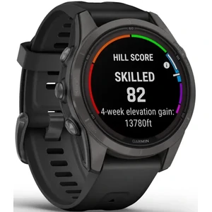 Смарт-годинник GARMIN Fenix 7S Pro Sapphire Solar Carbon Gray DLC Titanium with Black Band (010-02776-10/11/54)