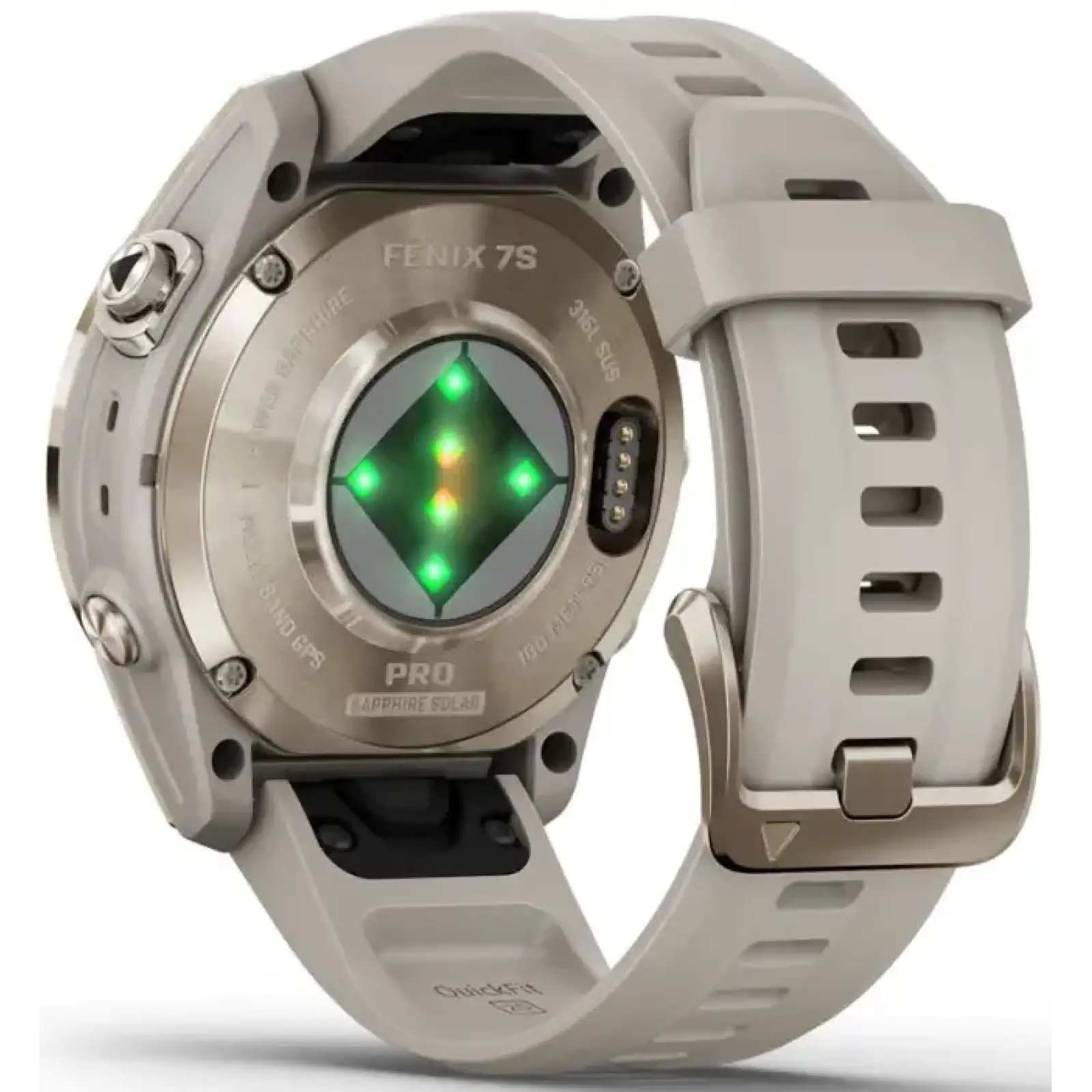 Смарт-годинник GARMIN Fenix 7S Pro Sapphire Solar Soft Gold with Light Sand Band (010-02776-14/15)