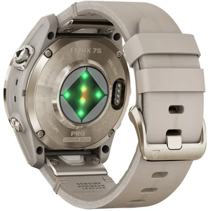 Смарт-годинник GARMIN Fenix 7S Pro Sapphire Solar Soft Gold with Limestone Leather Band (010-02776-30)