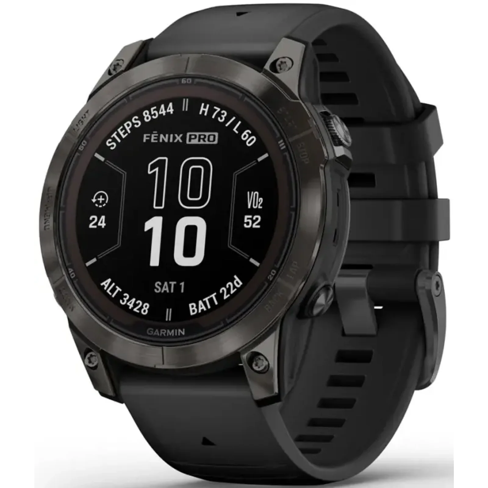 Смарт-часы GARMIN Fenix 7 Pro Sapphire Solar Carbon Gray DLC Titanium with Black Band (010-02777-10/11/54)