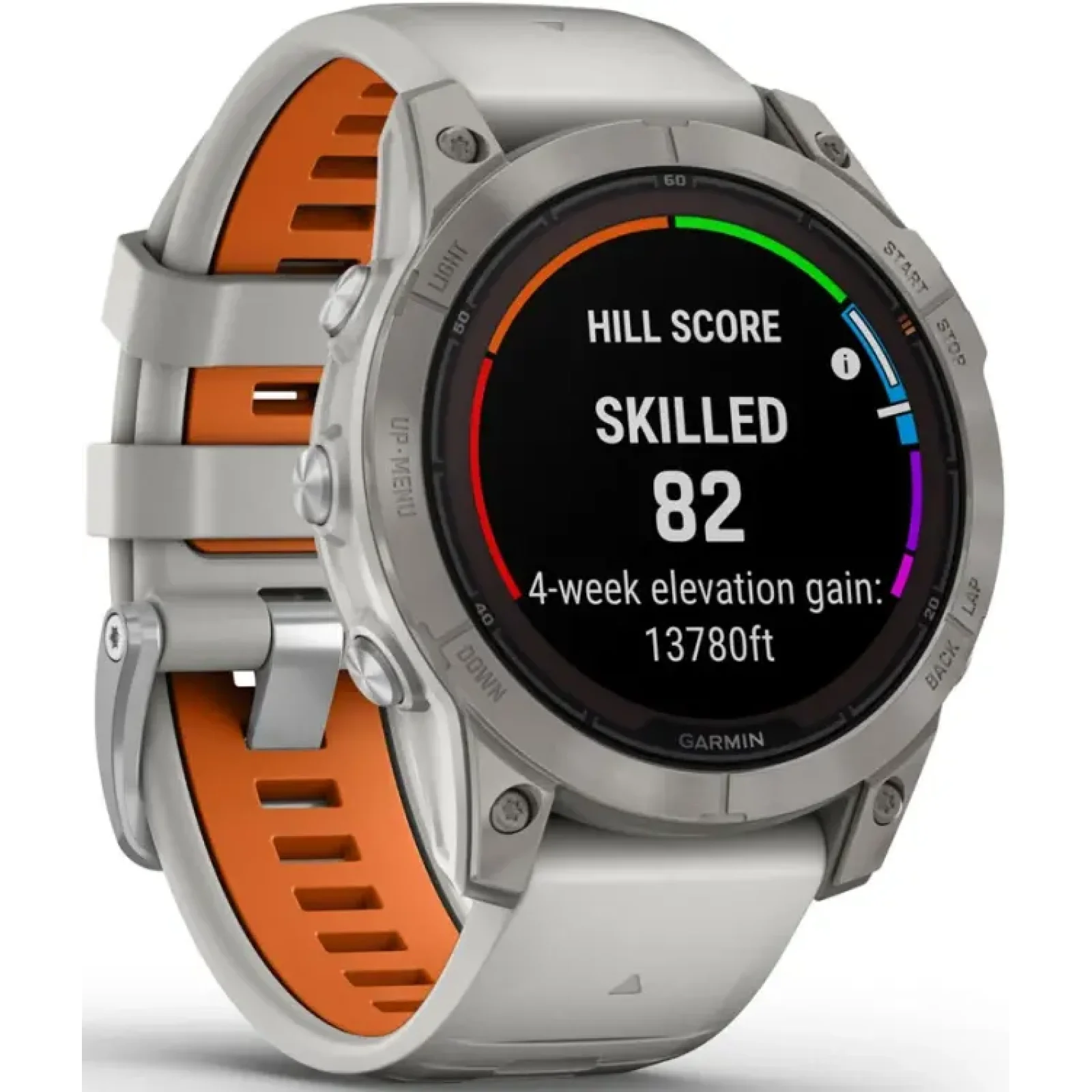 Смарт-часы GARMIN Fenix 7 Pro Sapphire Solar Titanium with Fog Gray/Ember Orange Band (010-02777-20/21)