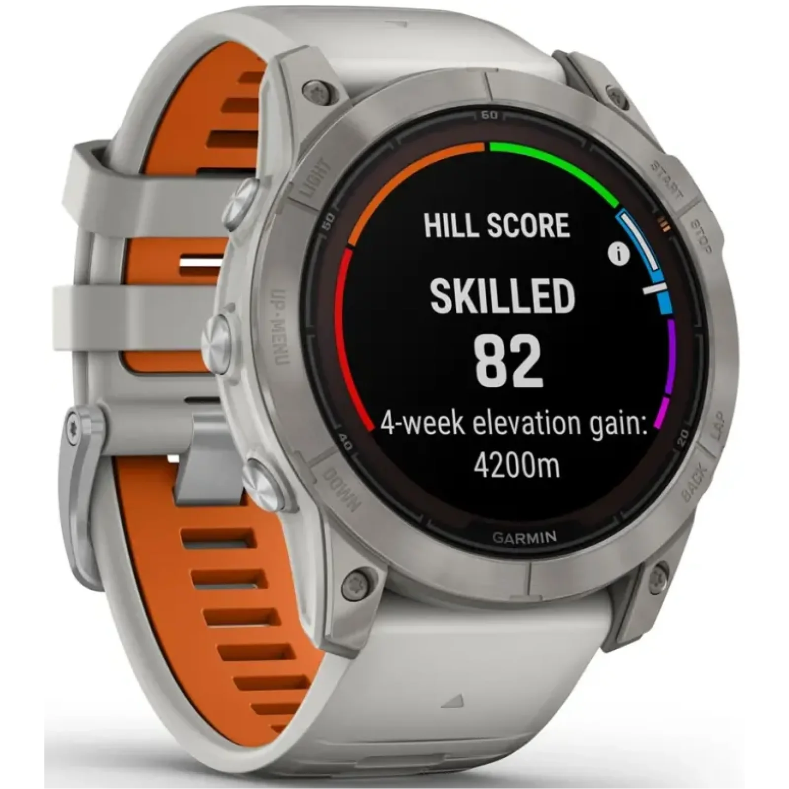 Смарт-годинник GARMIN Fenix 7X Pro Sapphire Solar Titanium with Fog Gray/Ember Orange Band (010-02778-14/15/64) UA