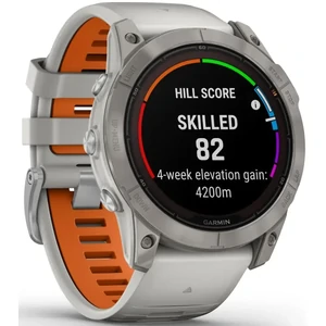 Смарт-годинник GARMIN Fenix 7X Pro Sapphire Solar Titanium with Fog Gray/Ember Orange Band (010-02778-14/15/64)