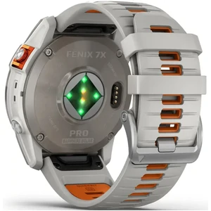 Смарт-годинник GARMIN Fenix 7X Pro Sapphire Solar Titanium with Fog Gray/Ember Orange Band (010-02778-14/15/64)