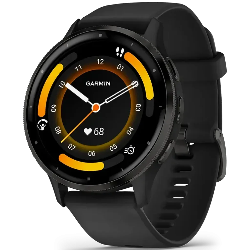 Смарт-часы GARMIN Venu 3 Slate Stainless Steel Bezel with Black Case and Silicone Band (010-02784-01/51) UA