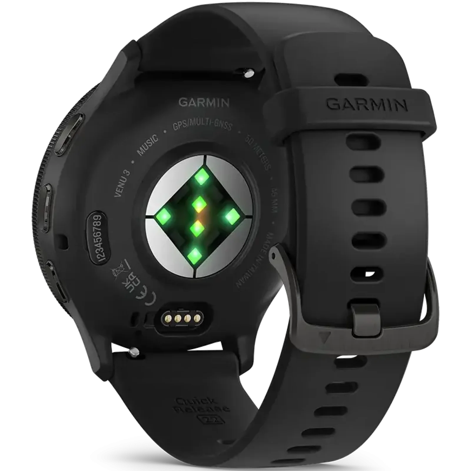 Смарт-годинник GARMIN Venu 3 Slate Stainless Steel Bezel with Black Case and Silicone Band (010-02784-01/51)