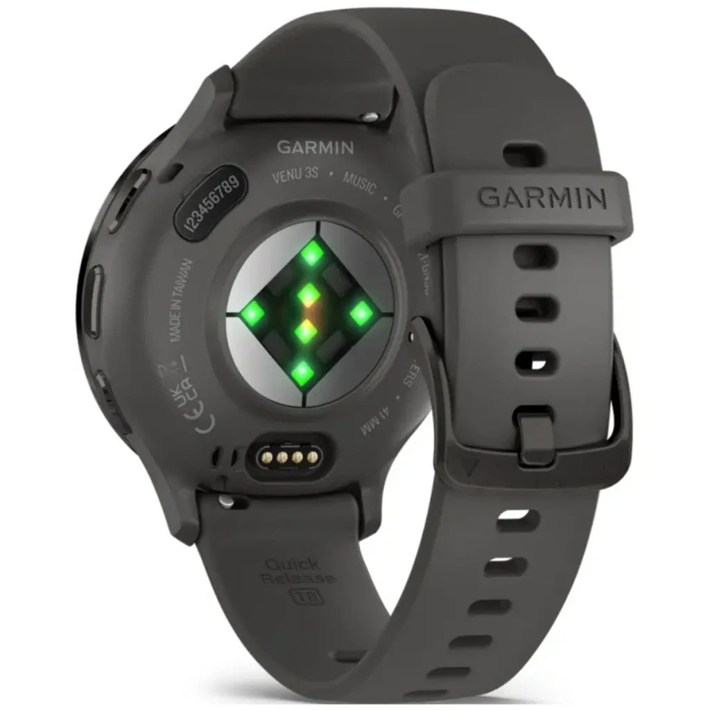 Смарт-годинник GARMIN Venu 3S Slate Stainless Steel Bezel with Pebble Gray Case and Silicone Band (010-02785-00/50)