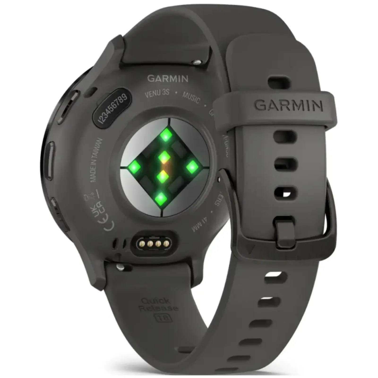 Смарт-годинник GARMIN Venu 3S Slate Stainless Steel Bezel with Pebble Gray Case and Silicone Band (010-02785-00/50)