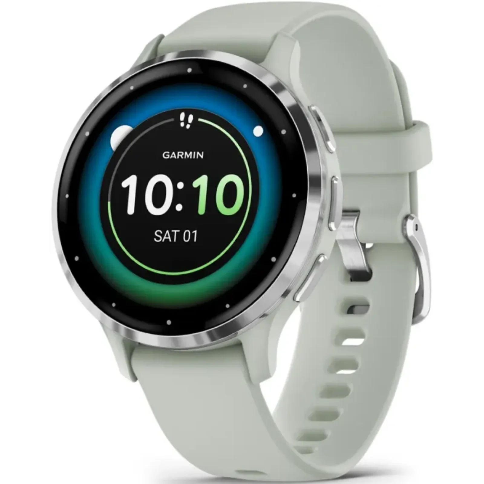 Смарт-часы GARMIN Venu 3S Silver Stainless Steel Bezel with Sage Gray Case and Silicone Band (010-02785-01)