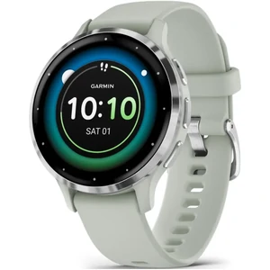 Смарт-годинник Garmin Venu 3S Silver Stainless Steel Bezel with Sage Gray Case and Silicone Band (010-02785-01/51) UA