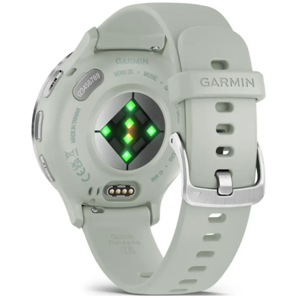 Смарт-часы Garmin Venu 3S Silver Stainless Steel Bezel with Sage Gray Case and Silicone Band (010-02785-01/51) UA