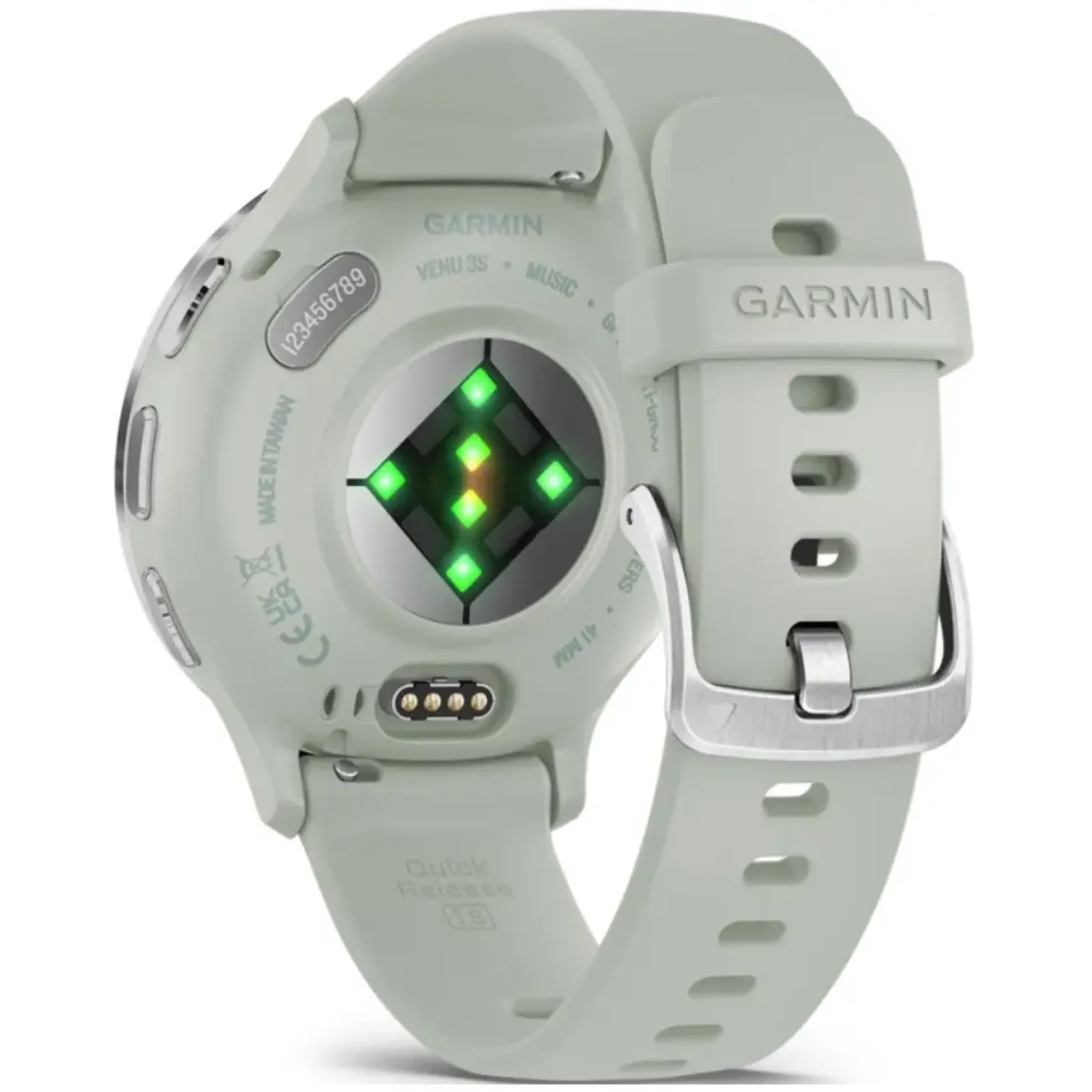 Смарт-часы GARMIN Venu 3S Silver Stainless Steel Bezel with Sage Gray Case and Silicone Band (010-02785-01)