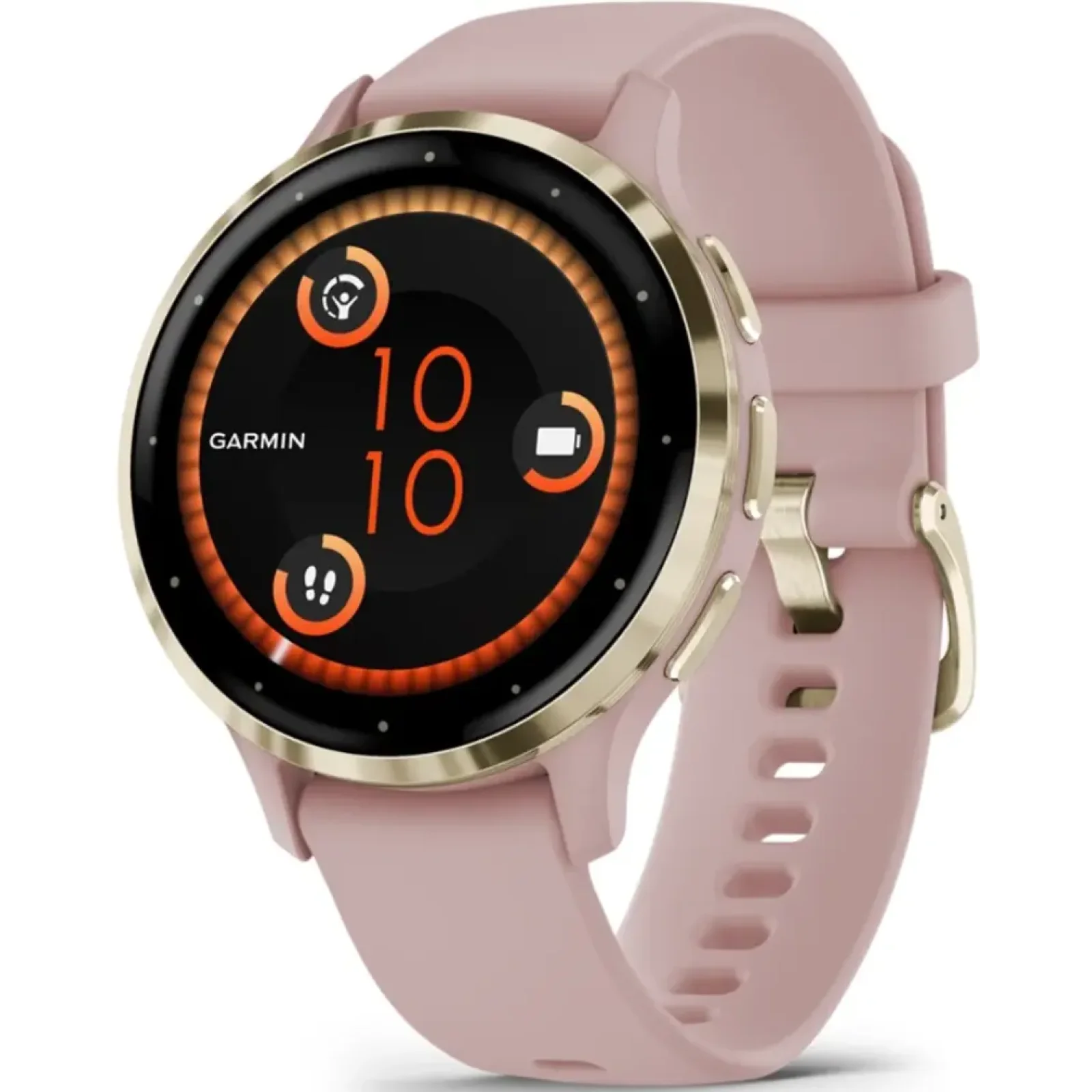 Смарт-годинник GARMIN Venu 3S Soft Gold Stainless Steel Bezel with Dust Rose Case and Silicone Band (010-02785-03/53)