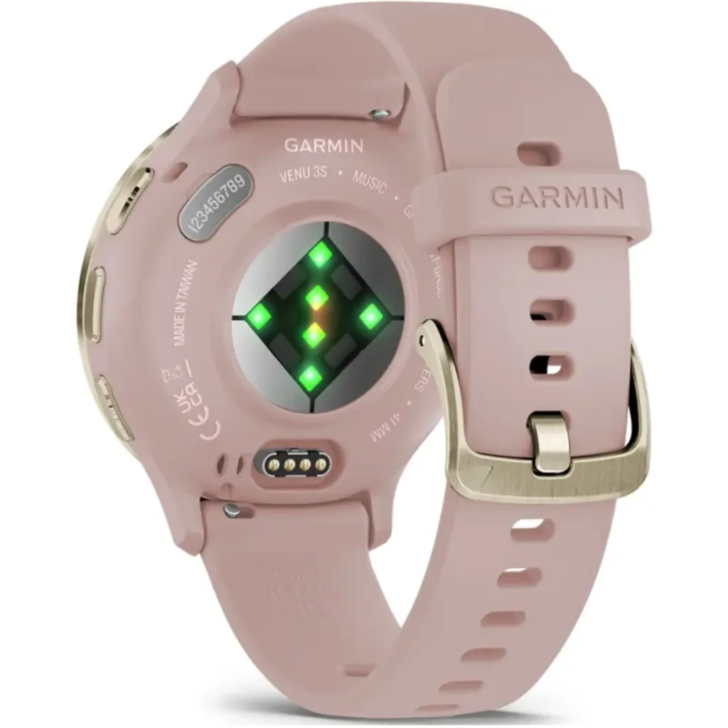 Смарт-годинник GARMIN Venu 3S Soft Gold Stainless Steel Bezel with Dust Rose Case and Silicone Band (010-02785-03/53)