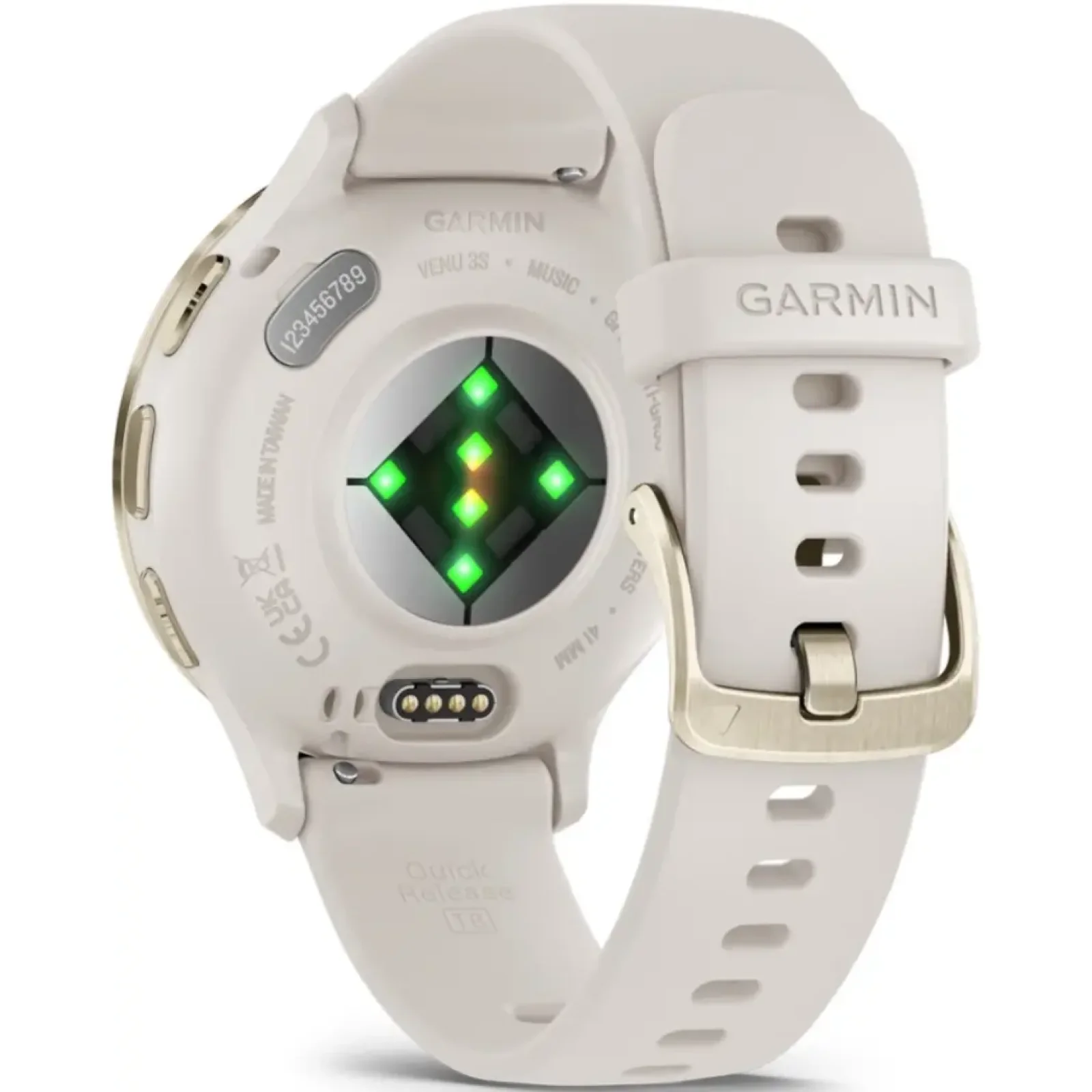 Смарт-часы GARMIN Venu 3S Soft Gold Stainless Steel Bezel with Ivory Case and Silicone Band (010-02785-04/54)