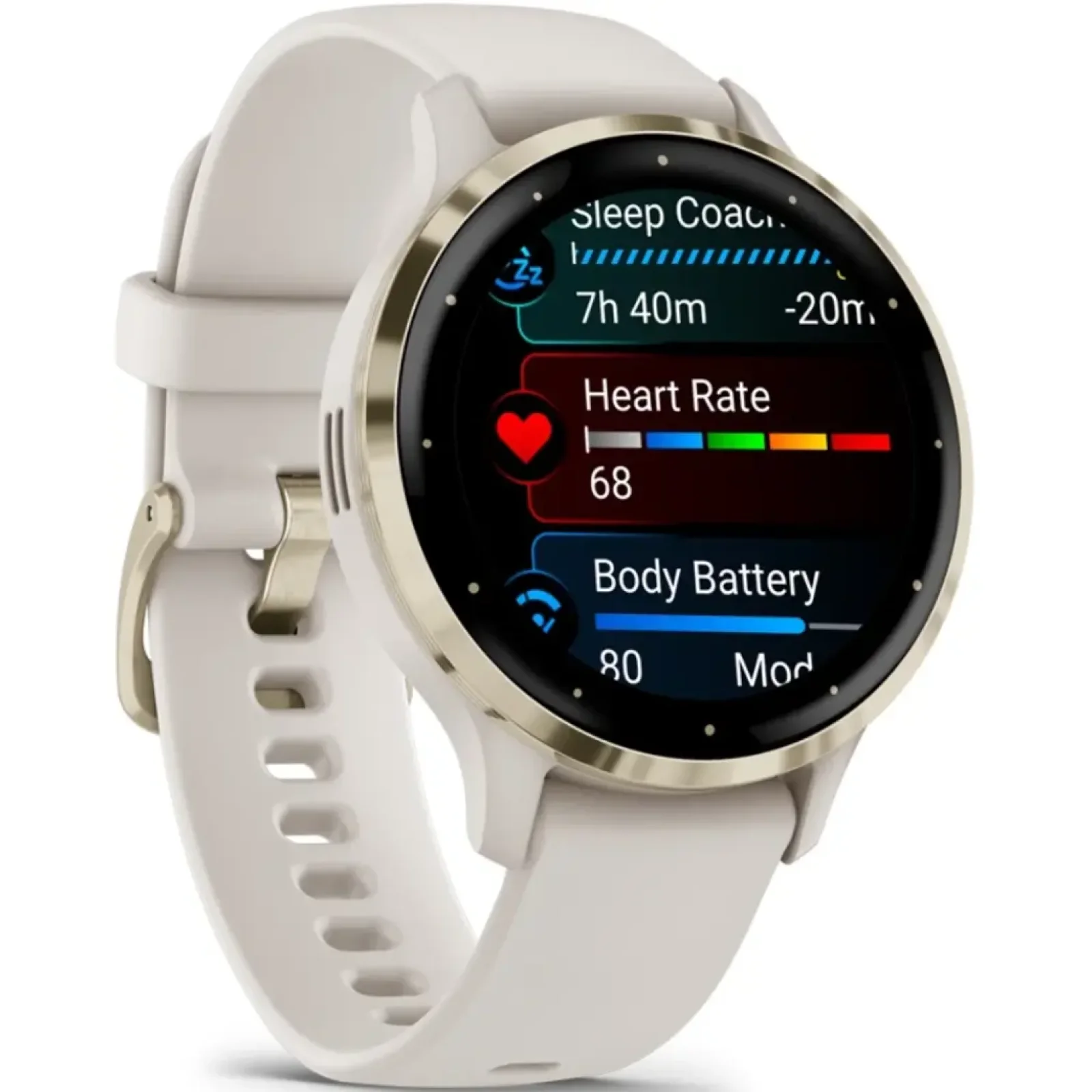 Смарт-часы GARMIN Venu 3S Soft Gold Stainless Steel Bezel with Ivory Case and Silicone Band (010-02785-04/54)