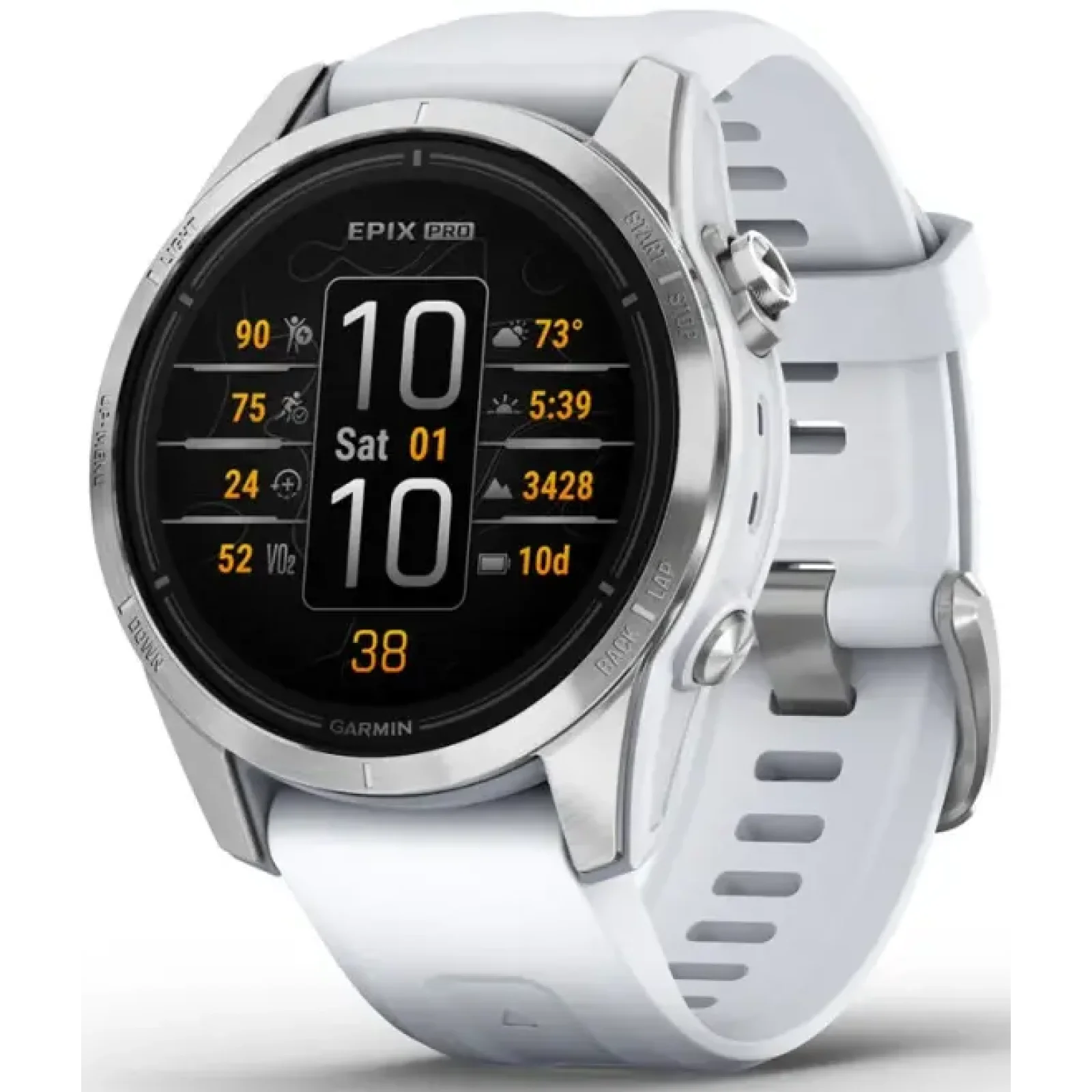 Смарт-часы GARMIN Epix Pro (Gen 2) 42mm Silver with Whitestone Band (010-02802-00/01)