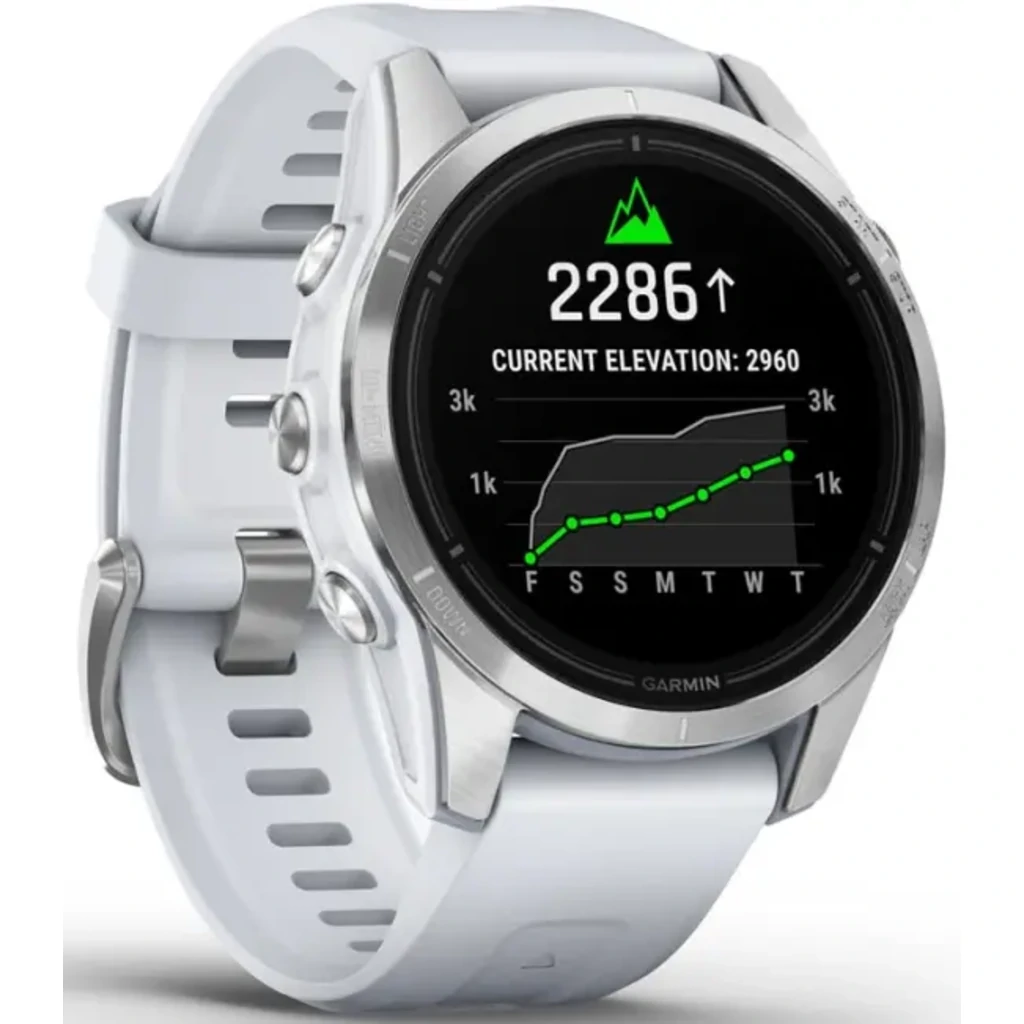 Смарт-годинник GARMIN Epix Pro (Gen 2) 42mm Silver with Whitestone Band (010-02802-00/01)