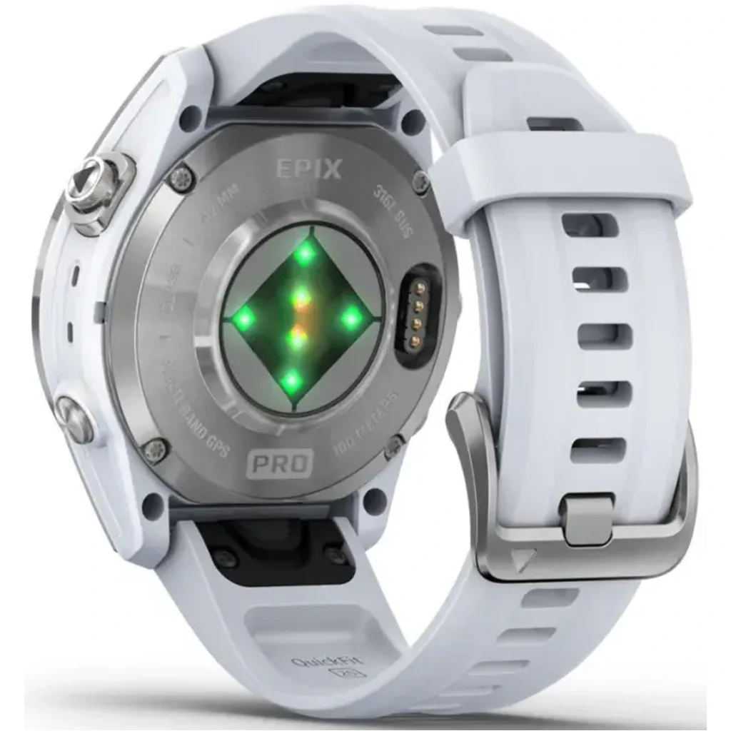 Смарт-годинник GARMIN Epix Pro (Gen 2) 42mm Silver with Whitestone Band (010-02802-00/01)