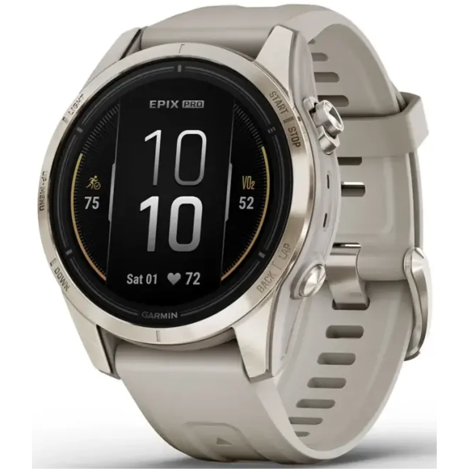 Смарт-годинник GARMIN Epix Pro (Gen 2) Sapphire Edition 42mm Soft Gold with Light Sand Band (010-02802-10/11)