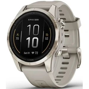 Смарт-годинник Garmin Epix Pro (Gen 2) Sapphire Edition 42mm Soft Gold with Light Sand Band (010-02802-10/11)