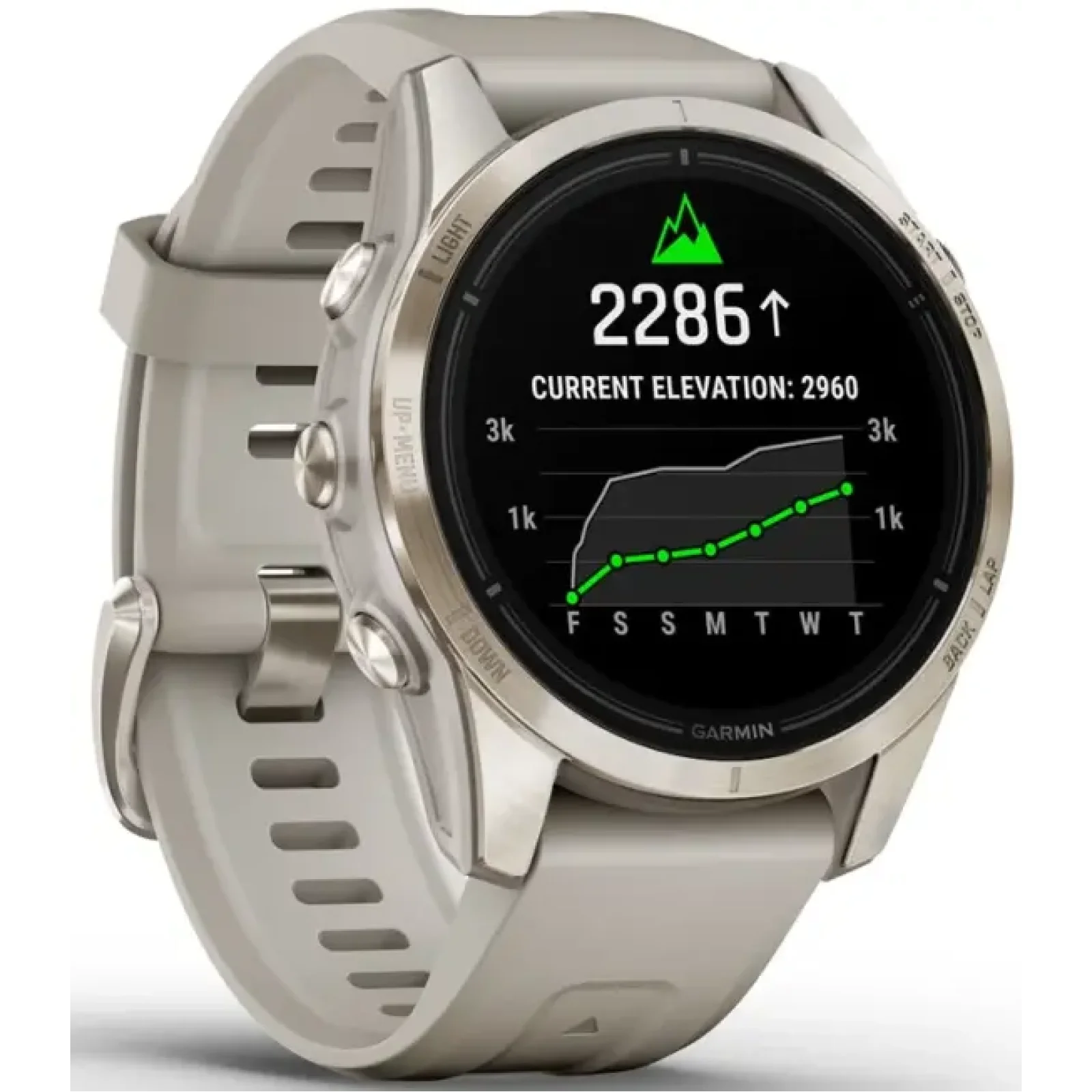 Смарт-годинник GARMIN Epix Pro (Gen 2) Sapphire Edition 42mm Soft Gold with Light Sand Band (010-02802-10/11)