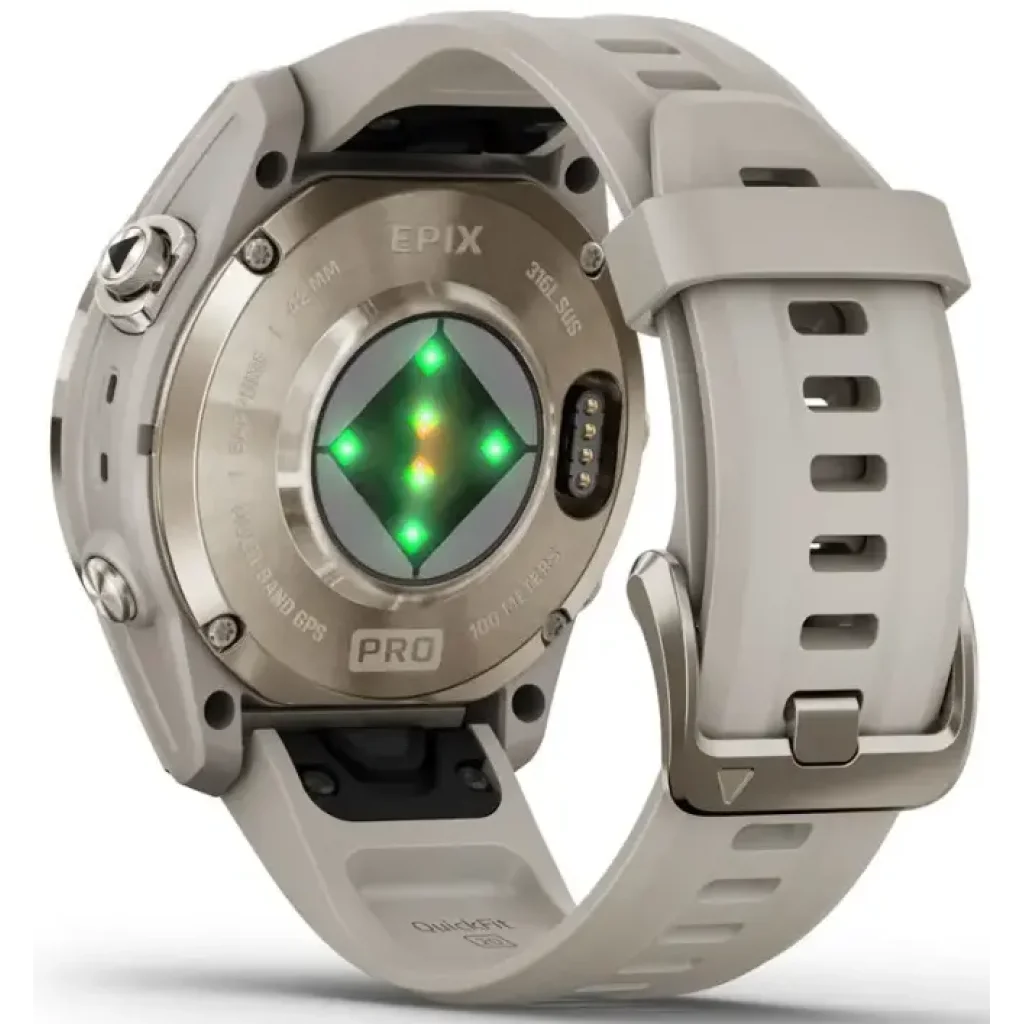 Смарт-годинник GARMIN Epix Pro (Gen 2) Sapphire Edition 42mm Soft Gold with Light Sand Band (010-02802-10/11)