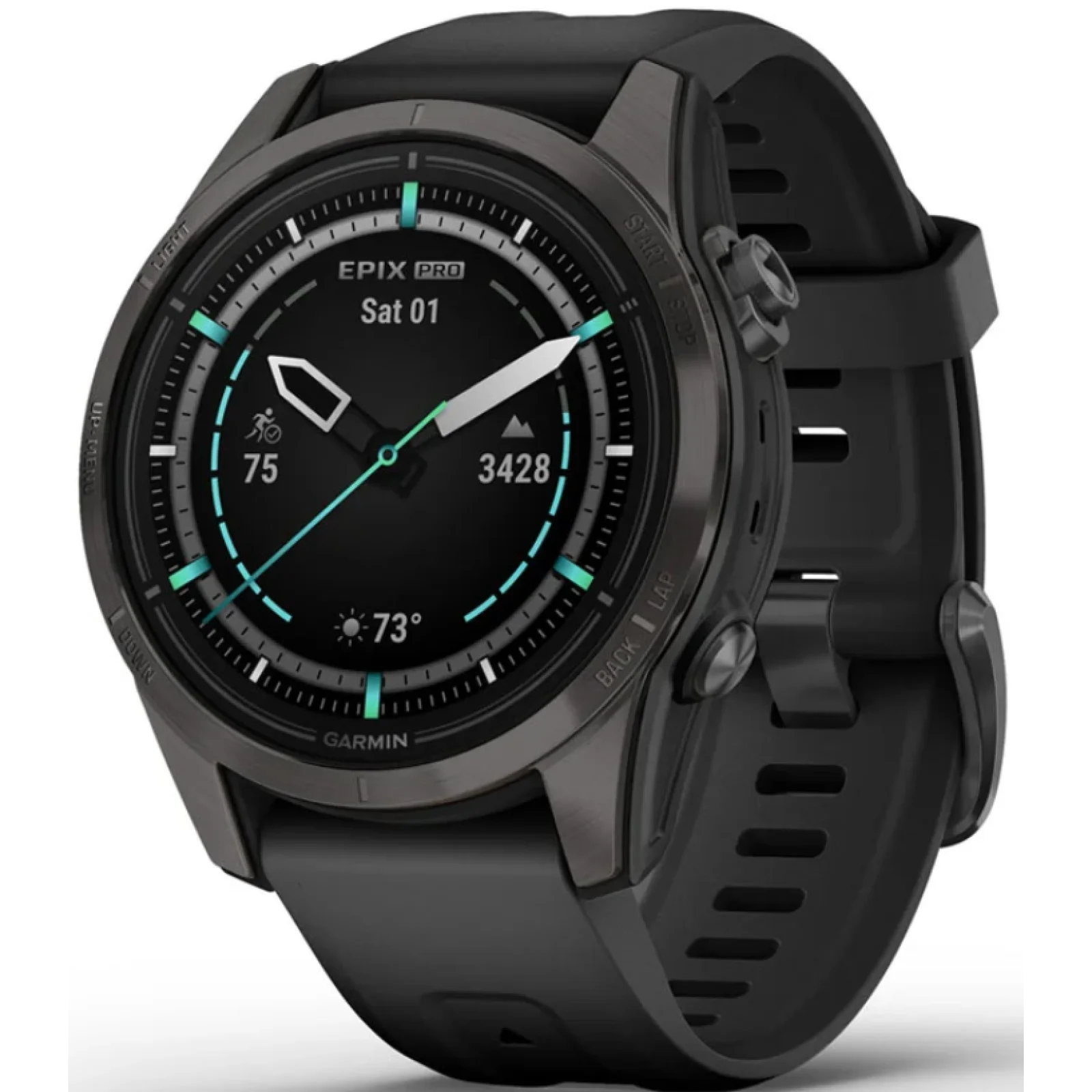 Смарт-часы GARMIN Epix Pro (Gen 2) Sapphire Edition Carbon Grey DLC Titanium with Black Band (010-02802-14/15)