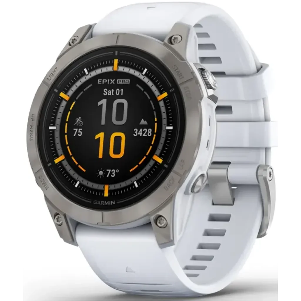 Смарт-часы GARMIN Epix Pro (Gen 2) Sapphire Edition 47mm Titanium with Whitestone Band (010-02803-20/21)