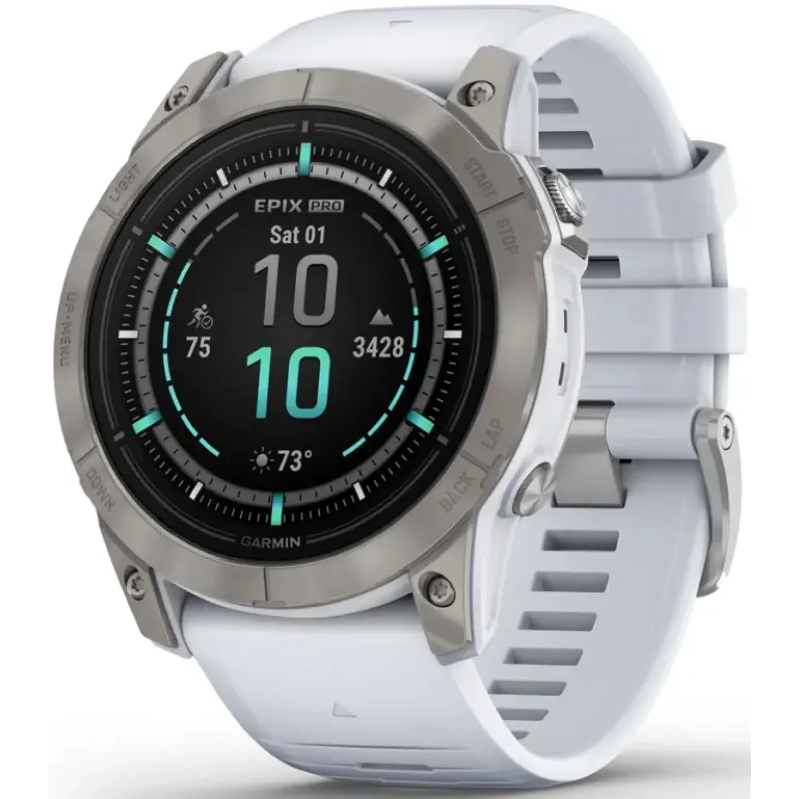 Смарт-годинник GARMIN Epix Pro (Gen 2) Sapphire Edition 51mm Titanium with Whitestone Band (010-02804-10/11)