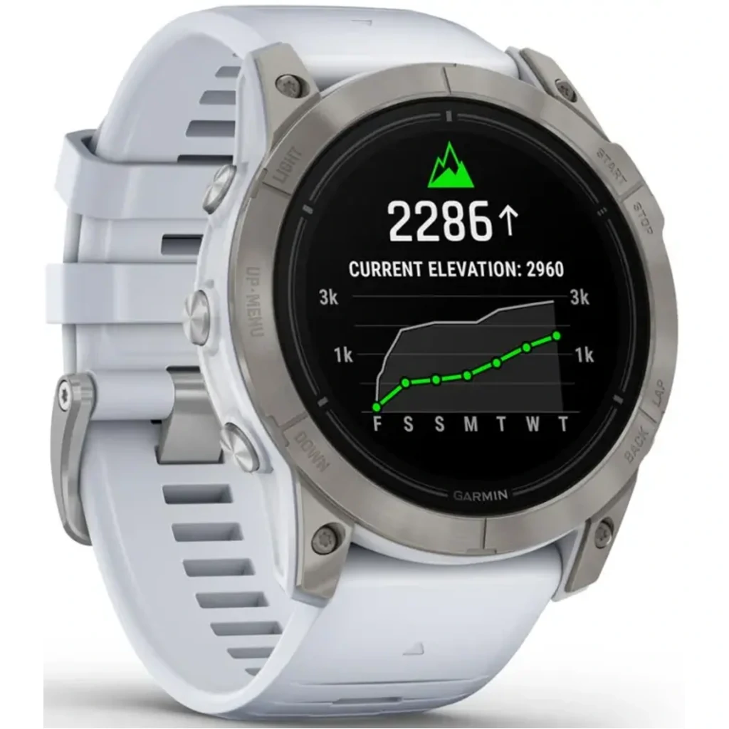 Смарт-годинник GARMIN Epix Pro (Gen 2) Sapphire Edition 51mm Titanium with Whitestone Band (010-02804-10/11)