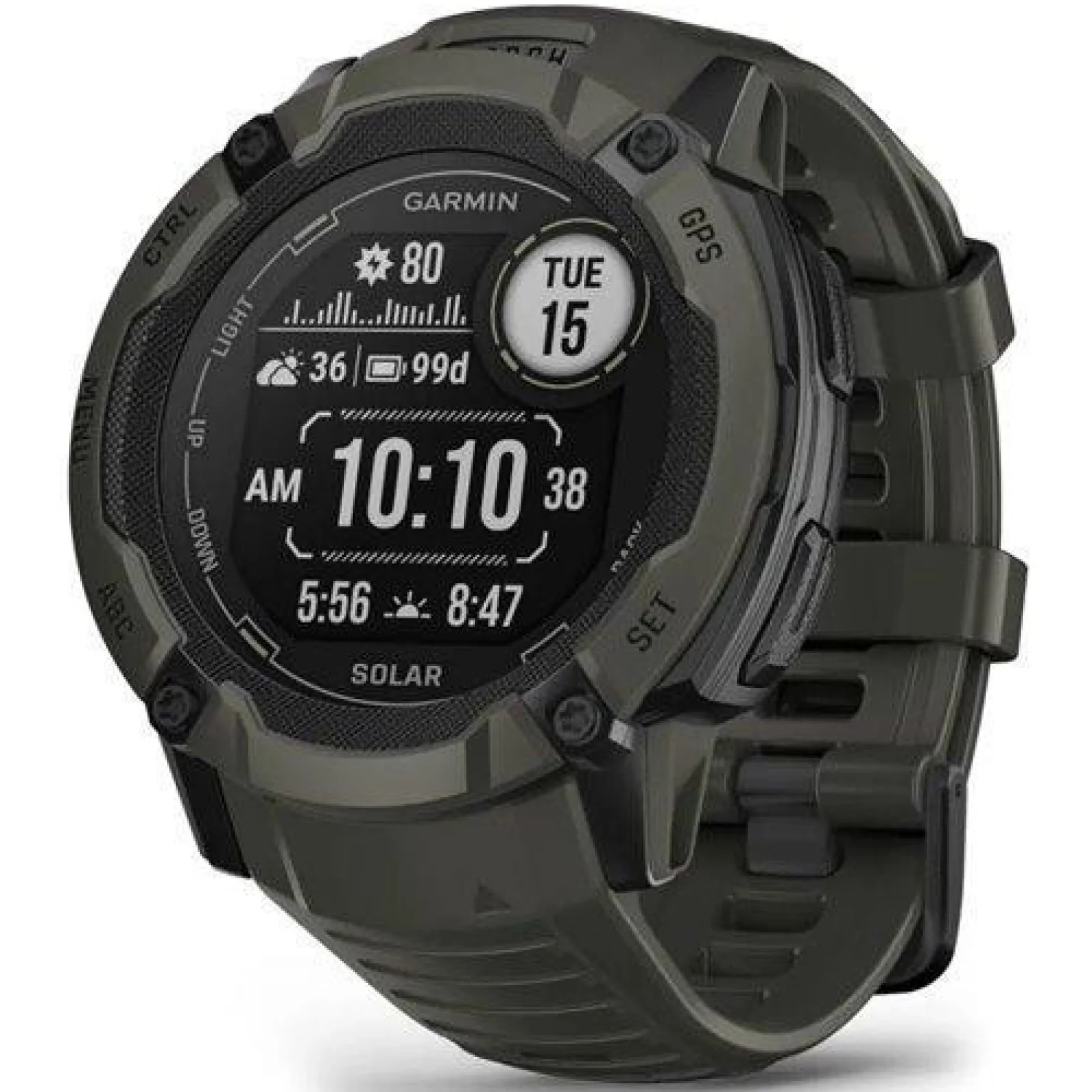Смарт-годинник GARMIN Instinct 2X Solar Moss (010-02805-15/05/54)