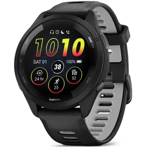 Смарт-годинник Garmin Forerunner 265 Black Bezel and Case with Black/Powder Gray Silicone Band (010-02810-00/10/50)