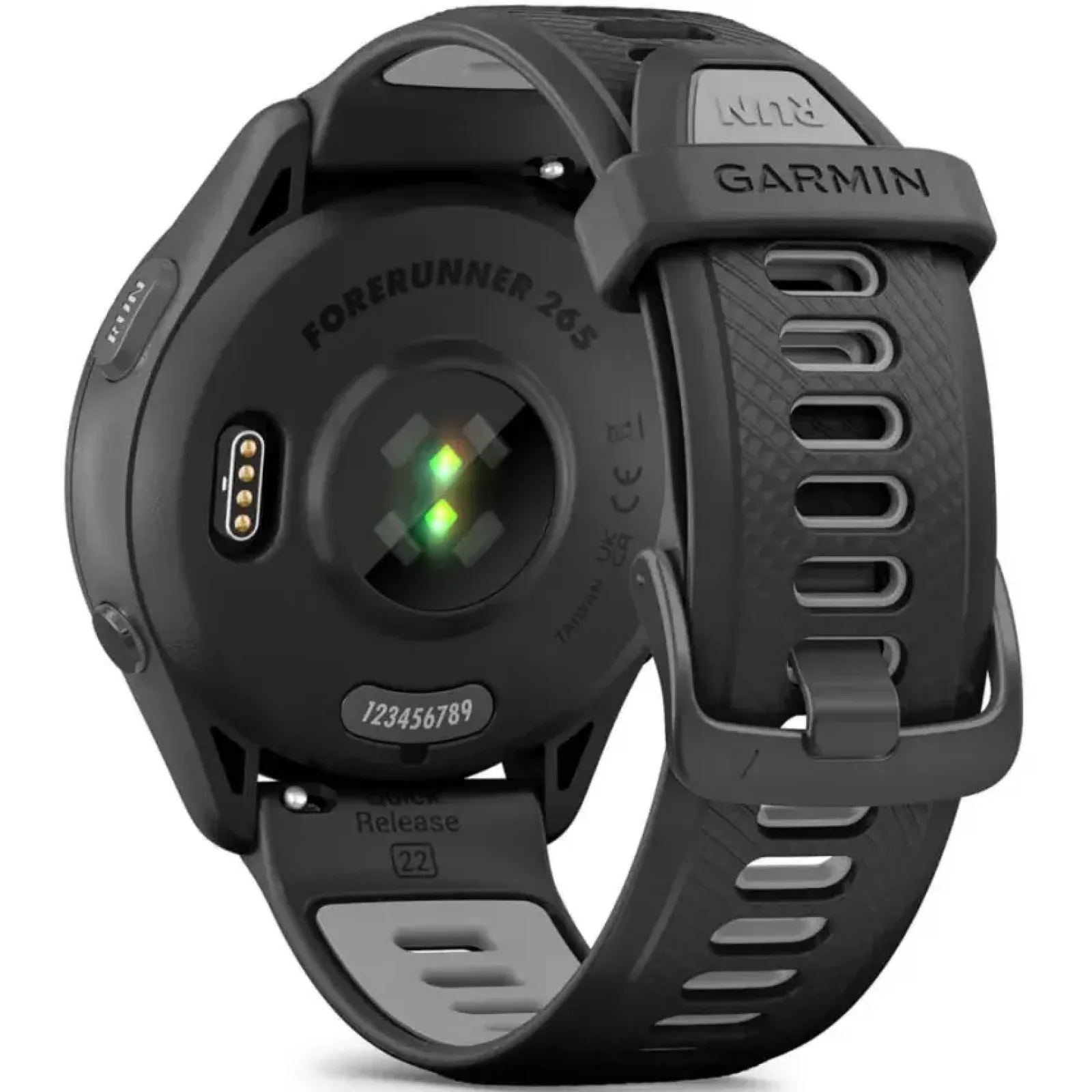 Смарт-годинник GARMIN Forerunner 265 Black Bezel and Case with Black/Powder Gray Silicone Band (010-02810-00/10/50)