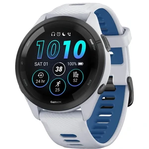Смарт-годинник Garmin Forerunner 265 Black Bezel with Whitestone Case and Whitestone/Tidal Blue Silicone Band (010-02810-01/11/51)