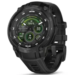 Смарт-годинник Garmin Instinct Crossover AMOLED Tactical Black with Black Silicone (010-03398-42) UA
