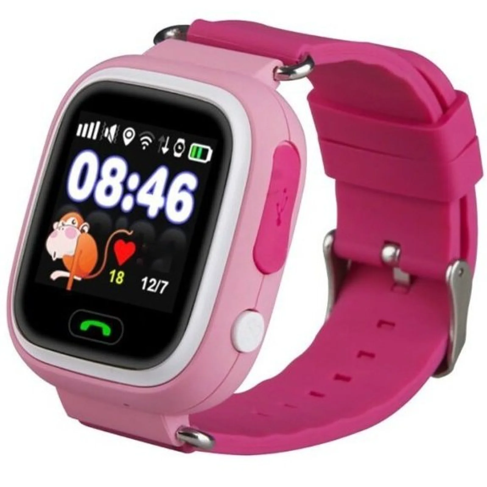 Детские телефон-часы с GPS трекером GOGPS K04 Pink (K04PK) UA