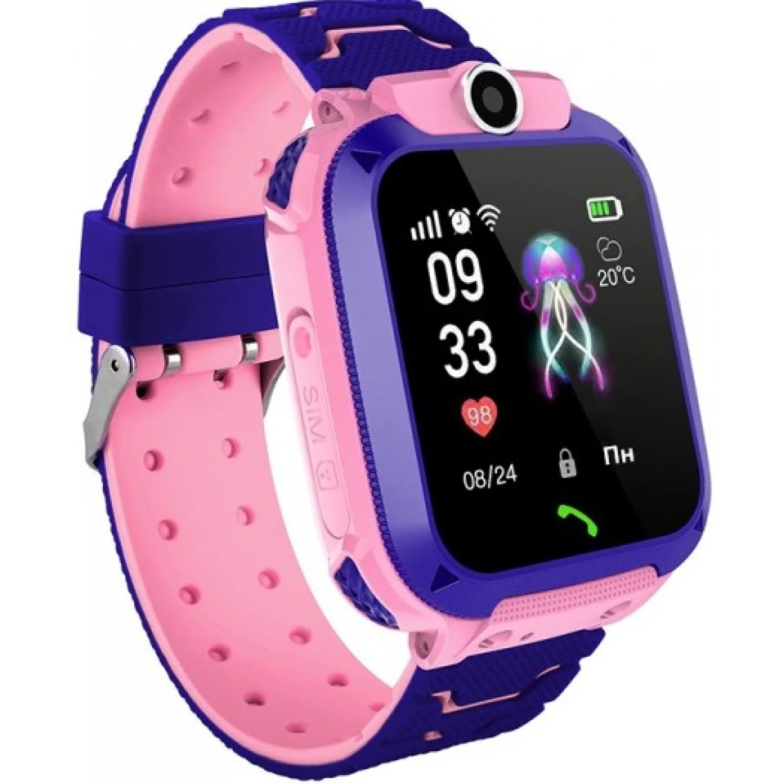 Детские телефон-часы с GPS трекером GOGPS ME K16S Pink (K16SPK) UA